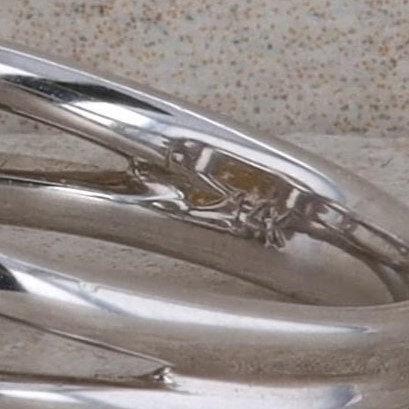 14k White and Yellow Diamonds Halo Fashion Ring