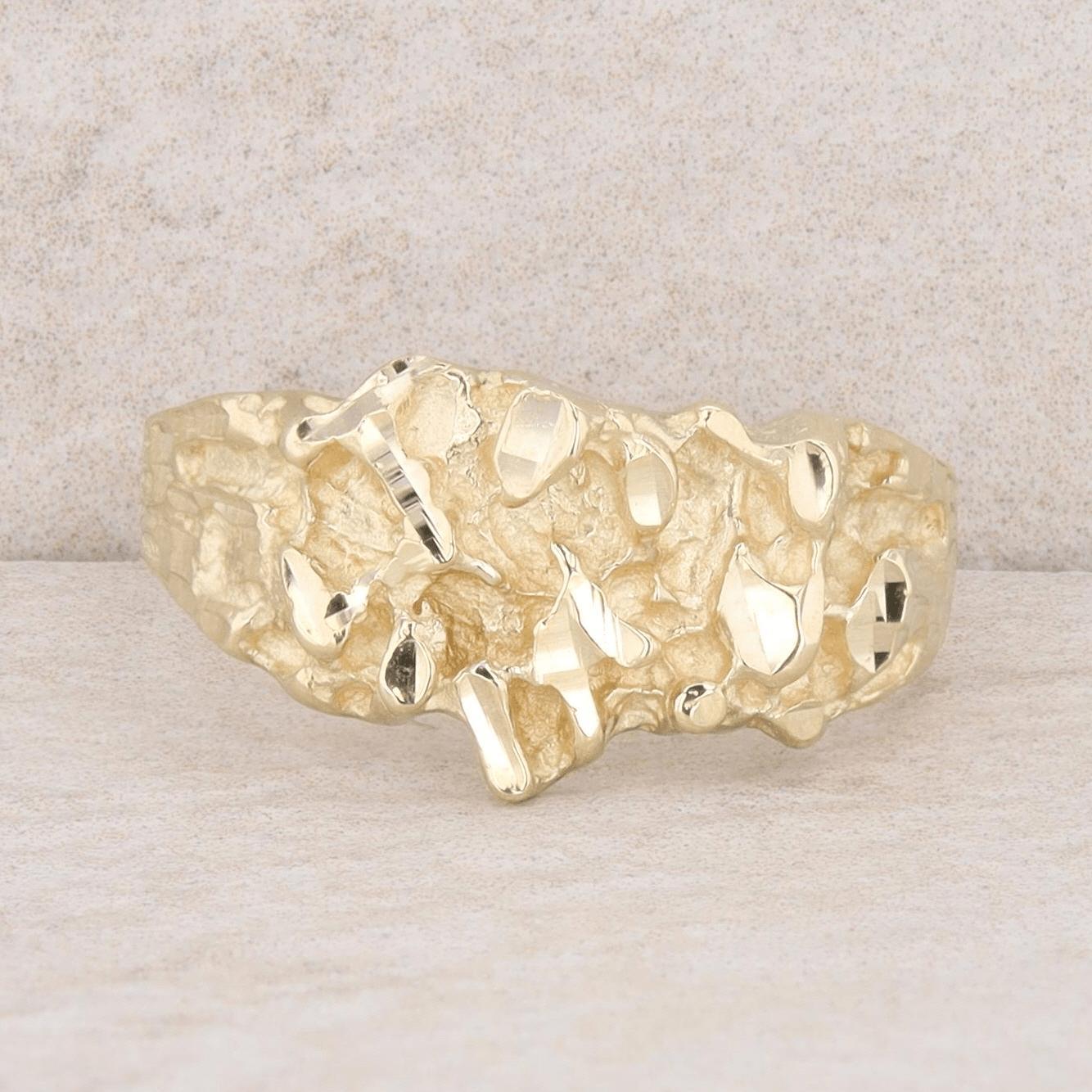 10k Yellow Gold Nugget Style Ring