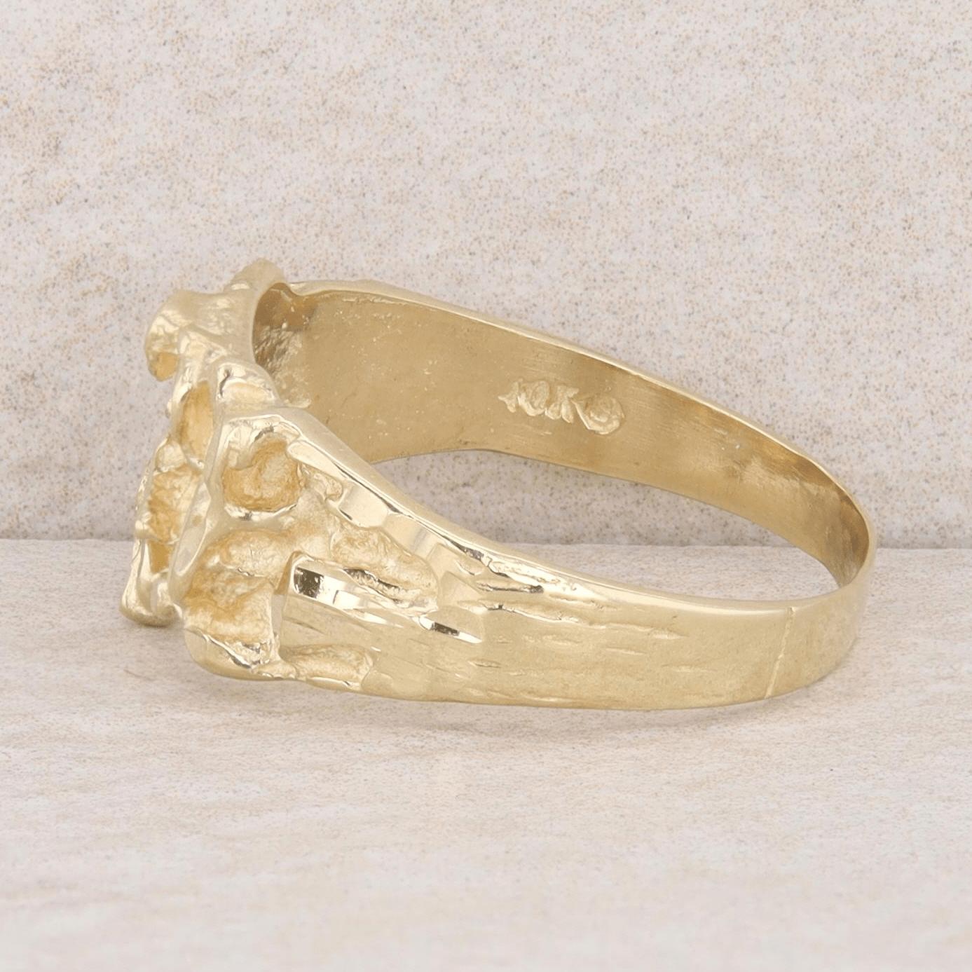 10k Yellow Gold Nugget Style Ring