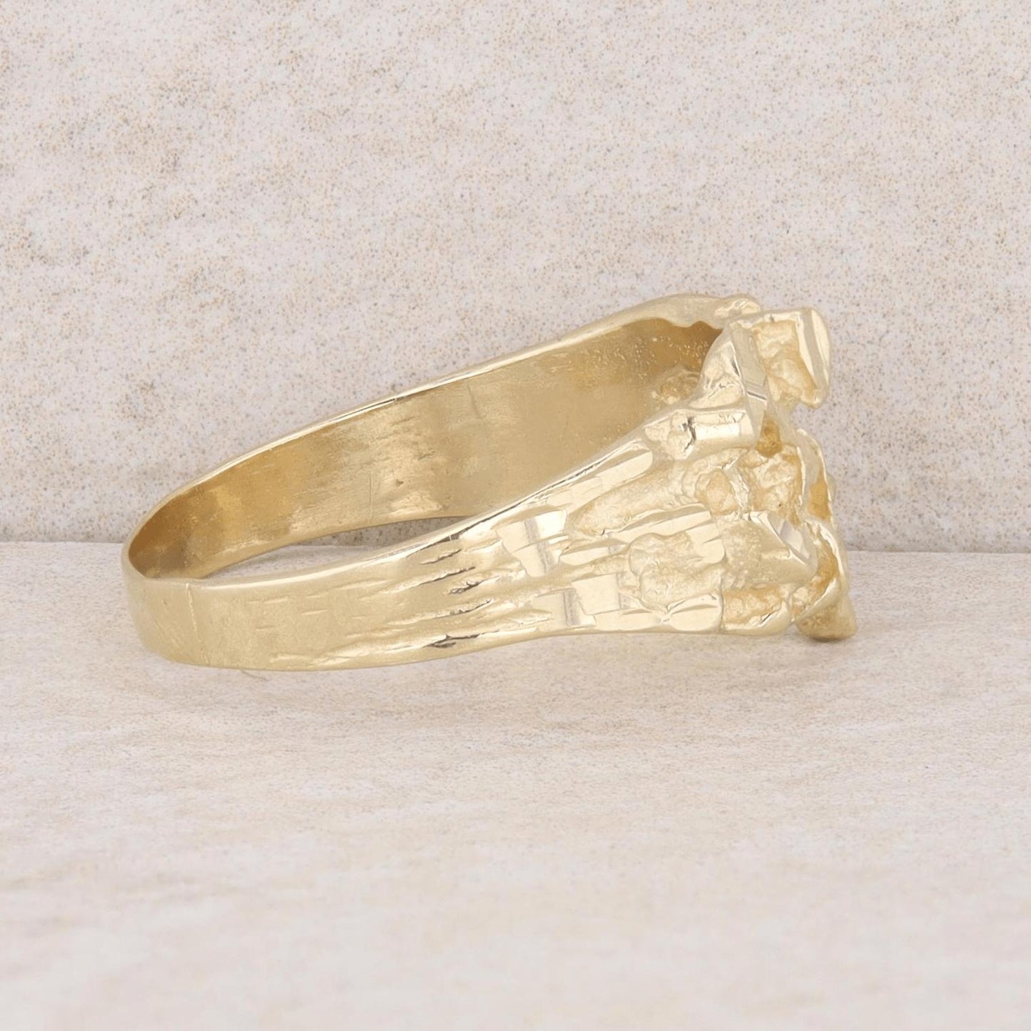 10k Yellow Gold Nugget Style Ring