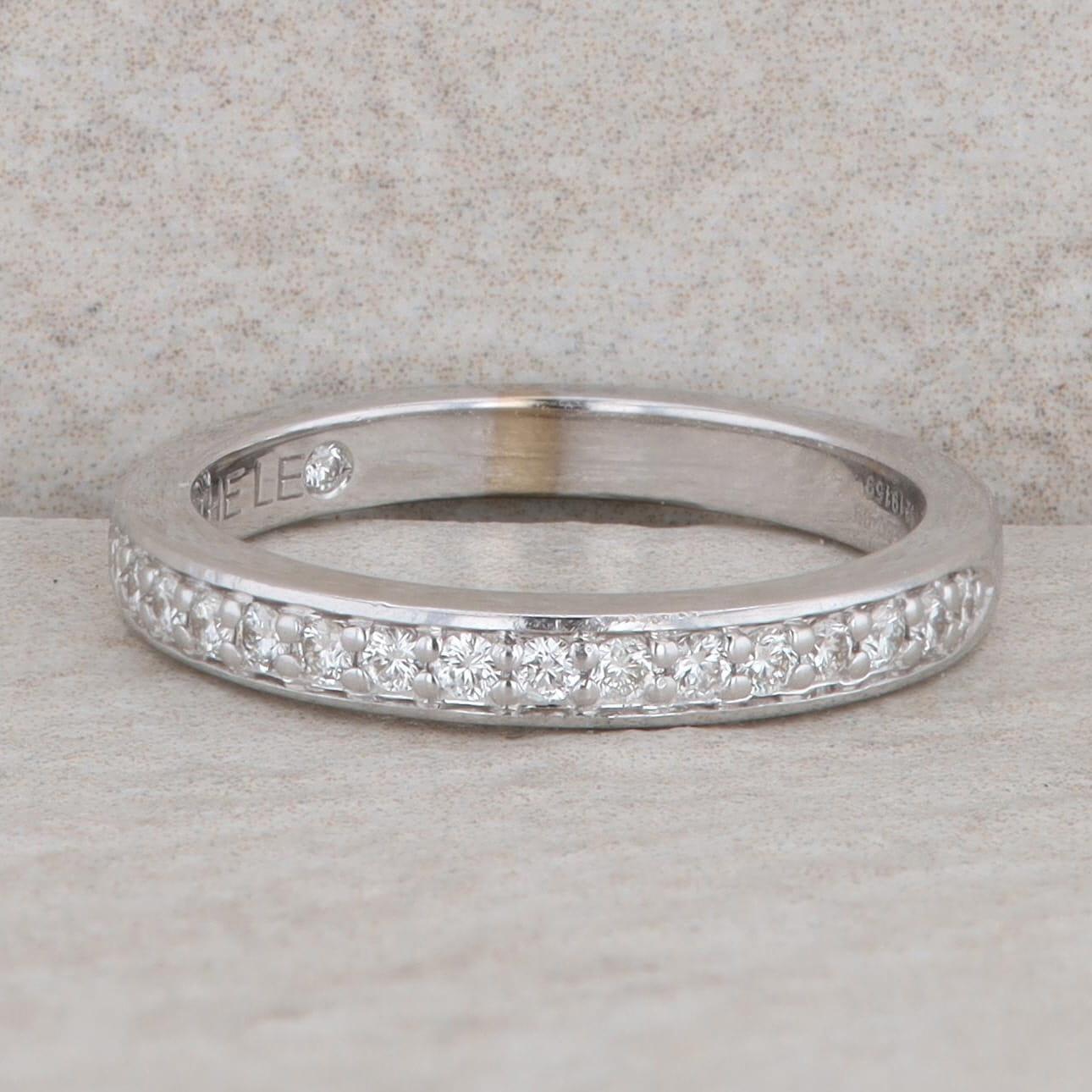 Leo Bridal 14k White Gold 0.24 Carat Diamond Band