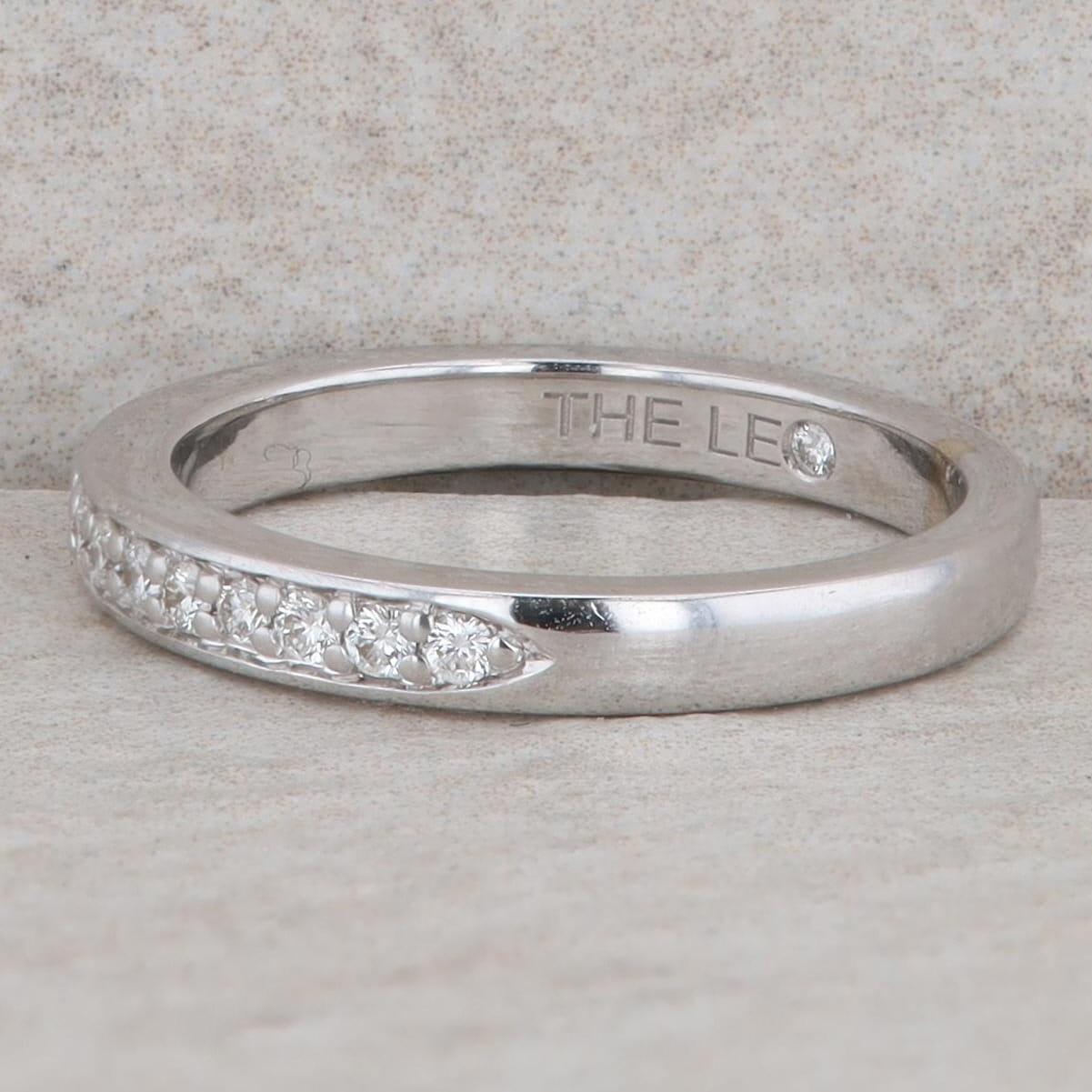 Leo Bridal 14k White Gold 0.24 Carat Diamond Band