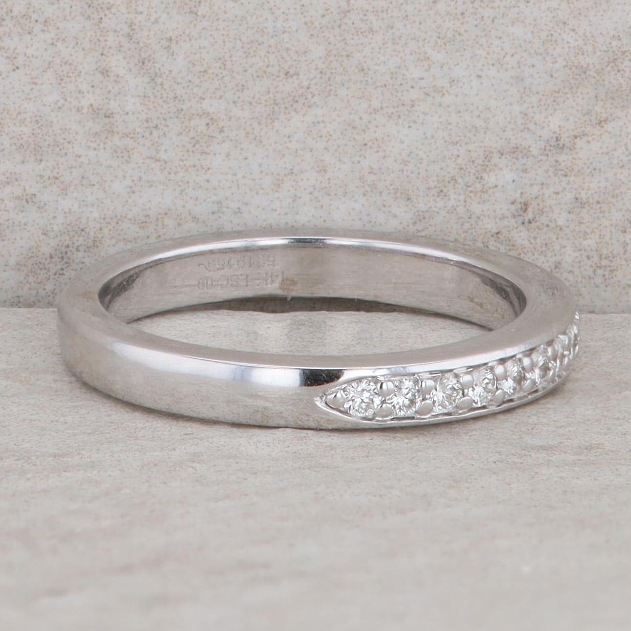Leo Bridal 14k White Gold 0.24 Carat Diamond Band
