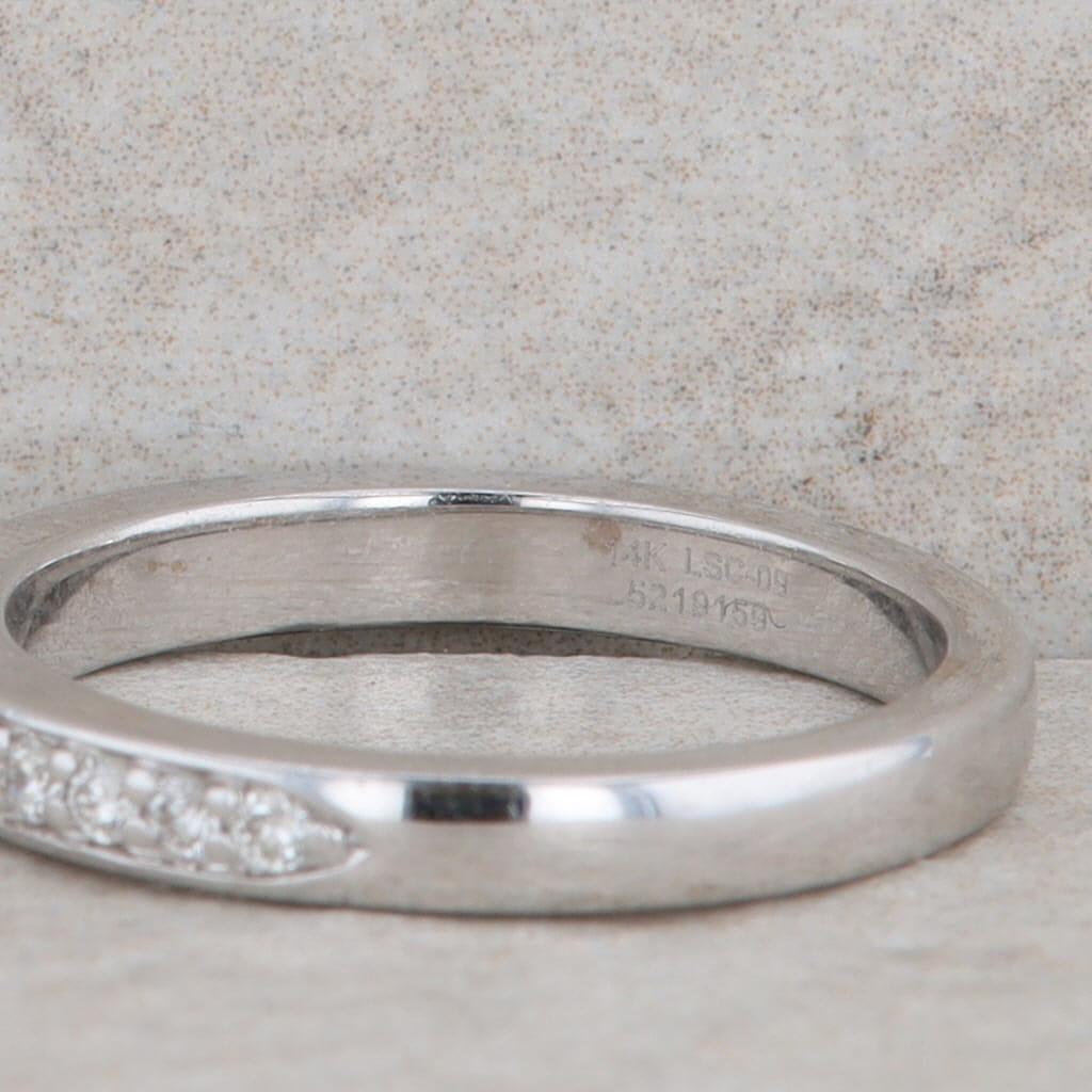 Leo Bridal 14k White Gold 0.24 Carat Diamond Band