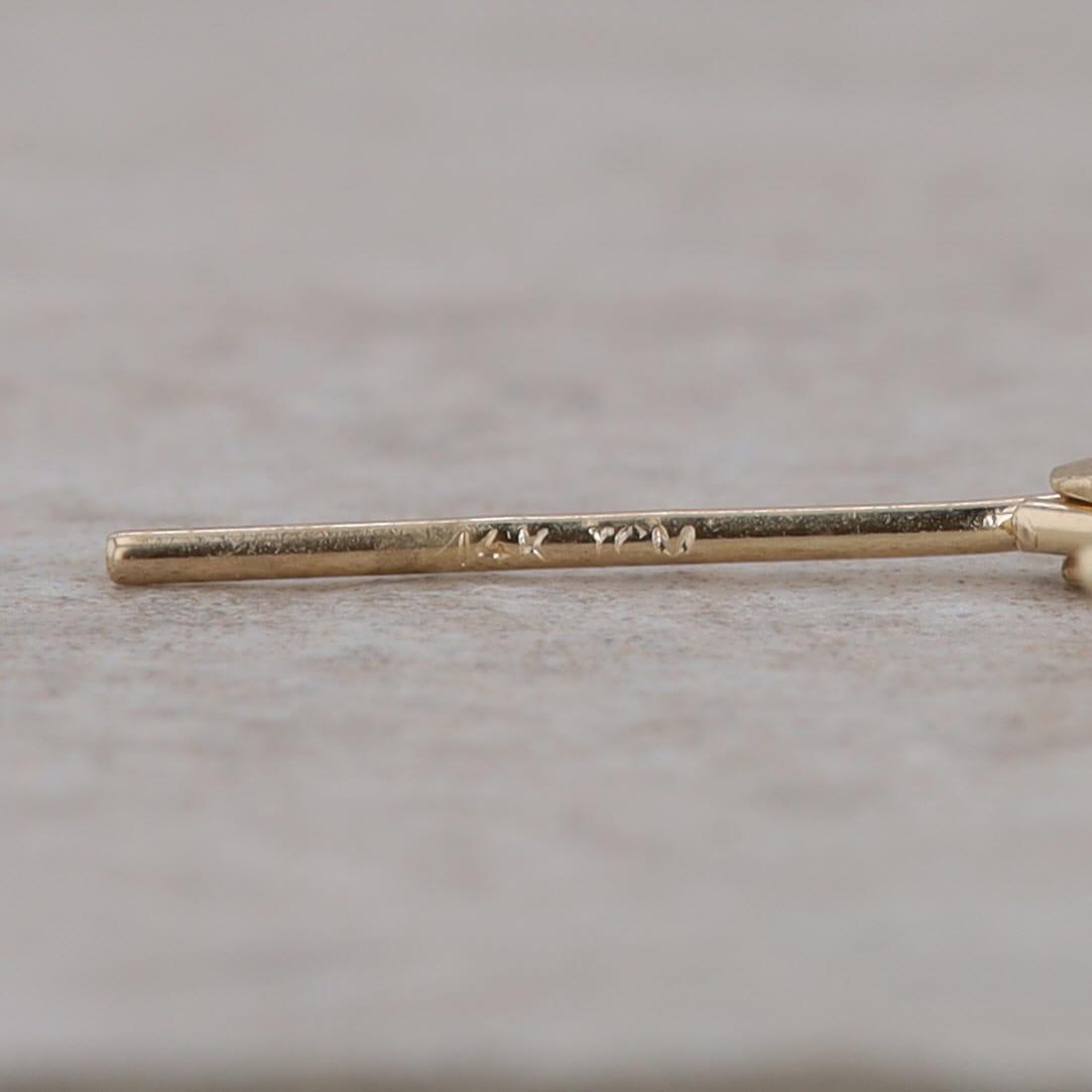 14k Yellow Gold Small Fluted Hoop Earrings, 0.8g