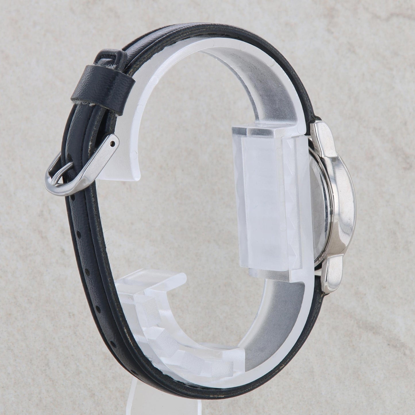 Ladies Mickey Mouse Stainless Watch with Black Band