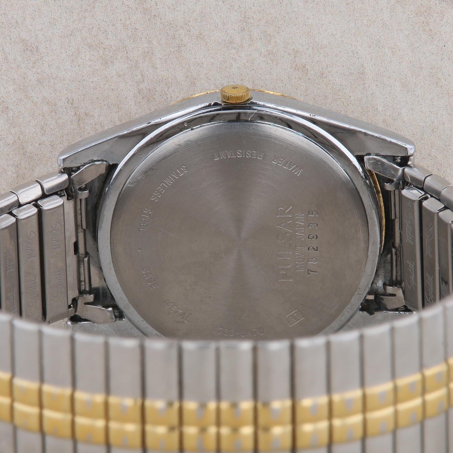 Pulsar Two-Tone Stainless Steel Stretchy Band Watch