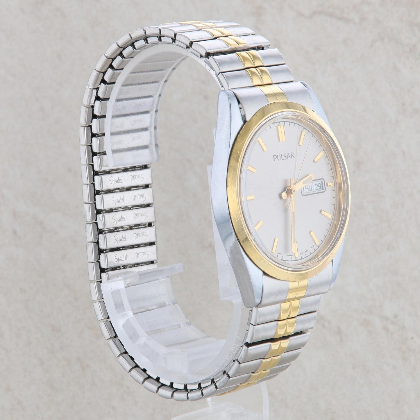 Pulsar Two-Tone Stainless Steel Stretchy Band Watch