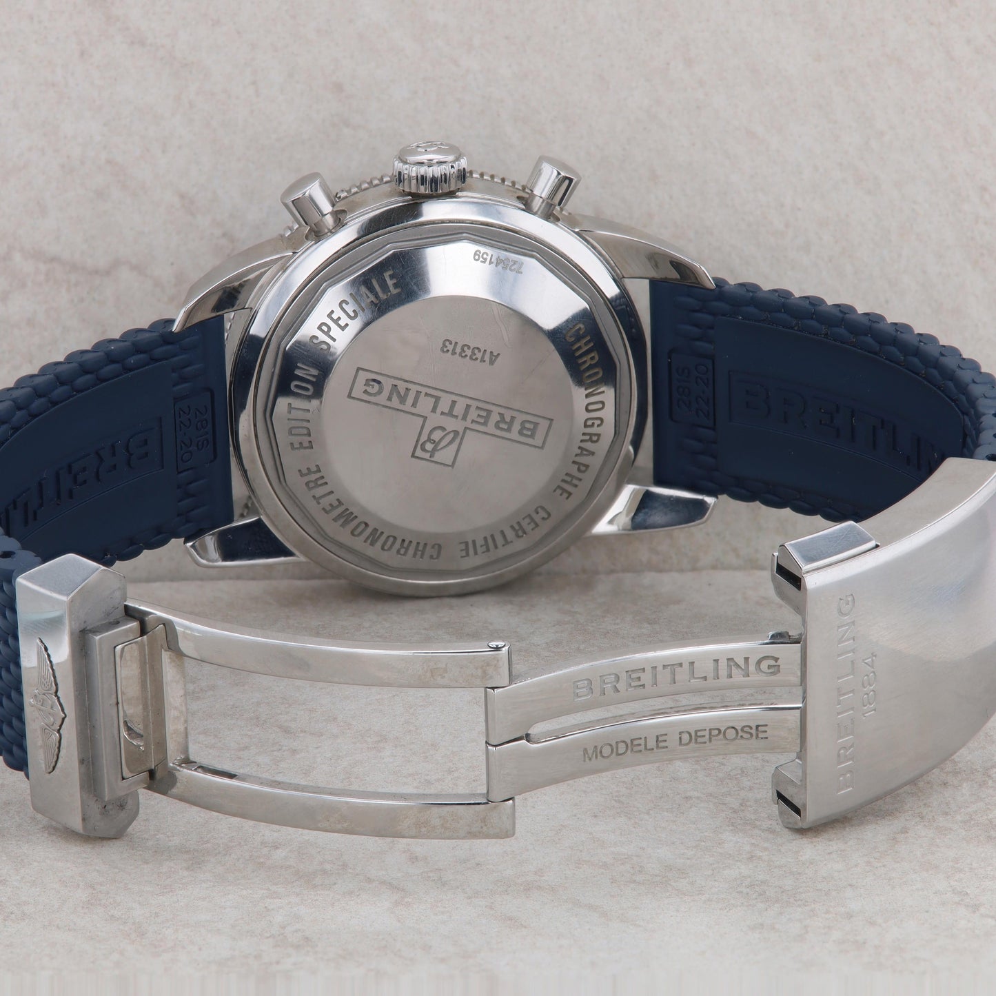 Breitling SuperOcean Heritage II Chronograph 44 Blue Band & Dial Men's Watch