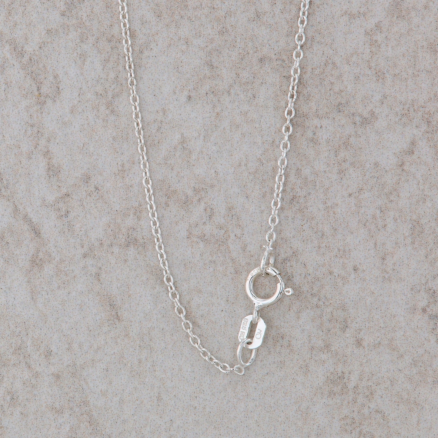 Sterling Silver Key Pendant with Sterling Silver Cable Chain