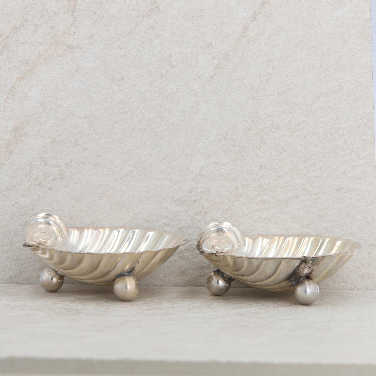 England Silver Shell Trinket/ Jewelry Dishes- Set