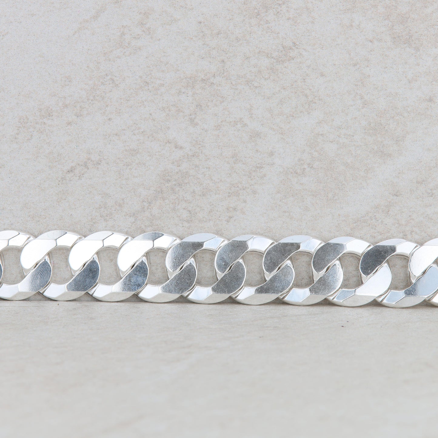 Sterling Silver 16mm Flat Curb Link 20 Inch Chain Necklace