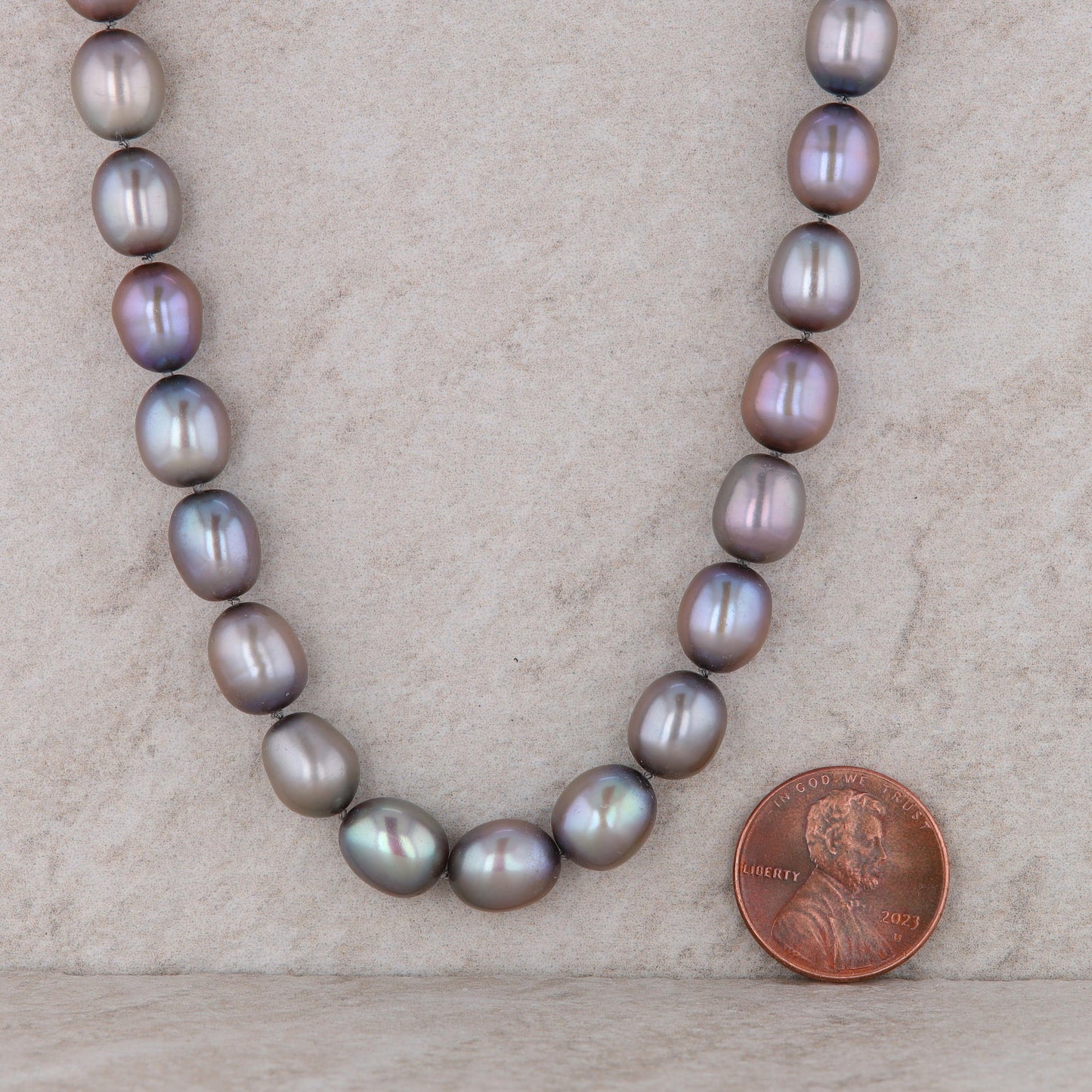 Slane and Slane Tahitian Pearl Necklace with Silver Toggle Clasp
