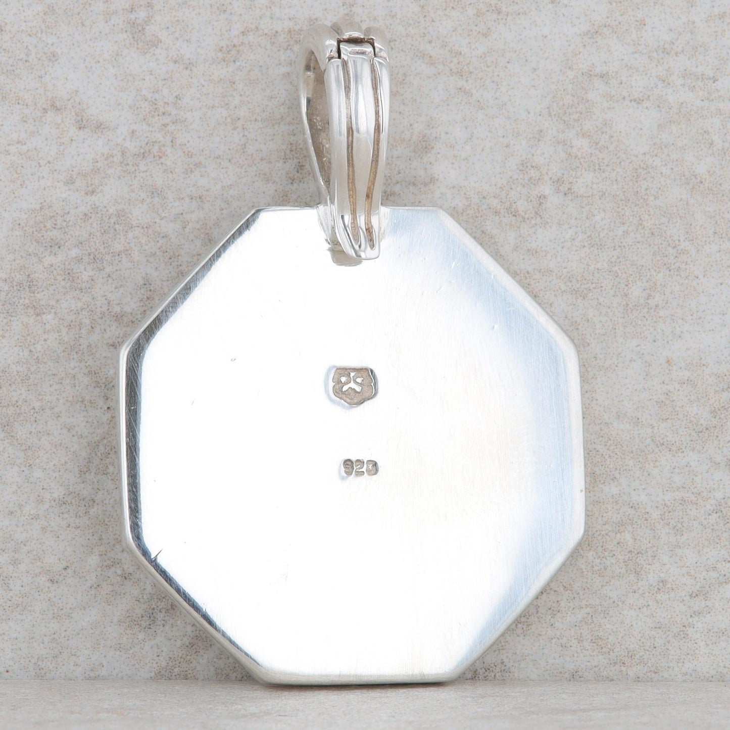 Slane & Slane Sterling Silver Bee Octagon Pendant