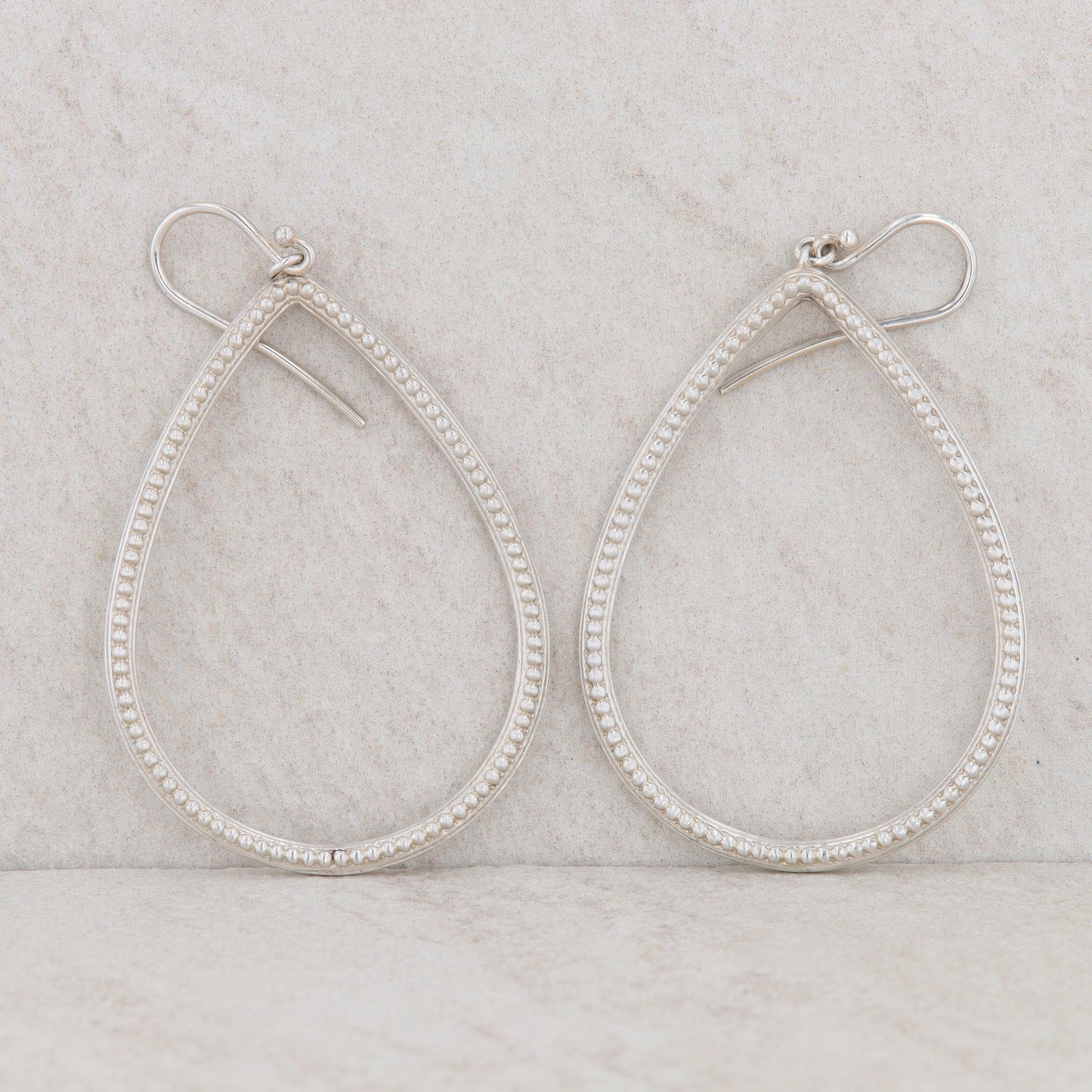 Slane and Slane Sterling Silver Teardrop Beaded Earrings, 15.3g