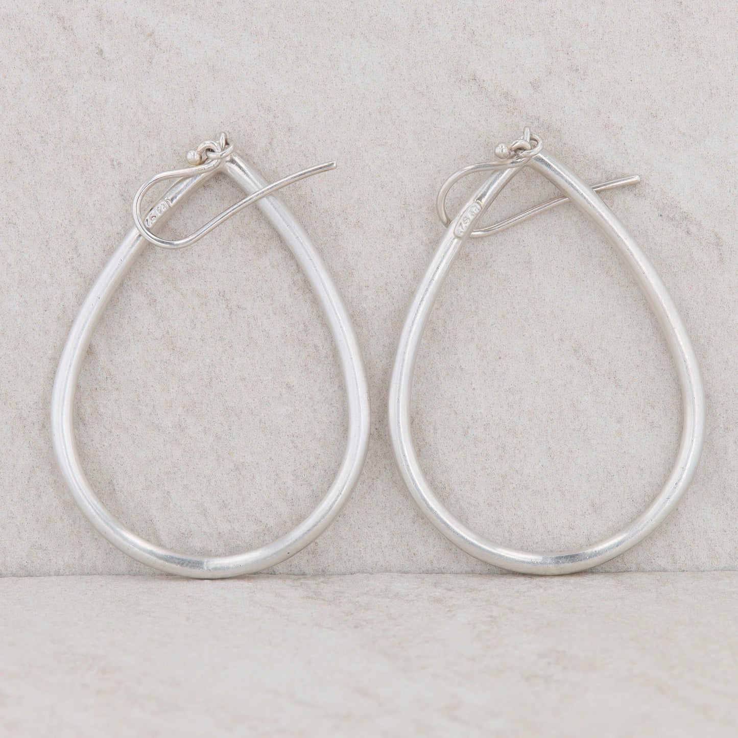 Slane and Slane Sterling Silver Teardrop Beaded Earrings, 15.3g