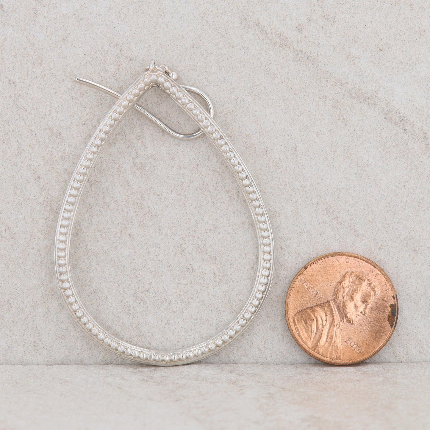 Slane and Slane Sterling Silver Teardrop Beaded Earrings, 15.3g