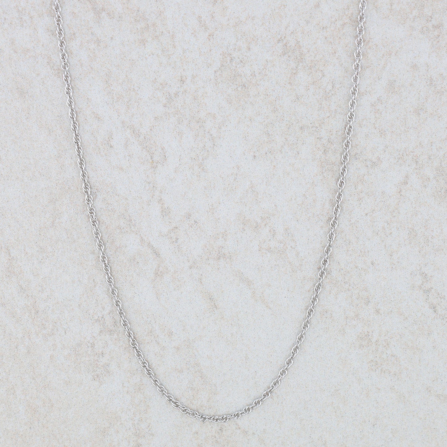 14k White Gold Rope Chain 18" 2.4g