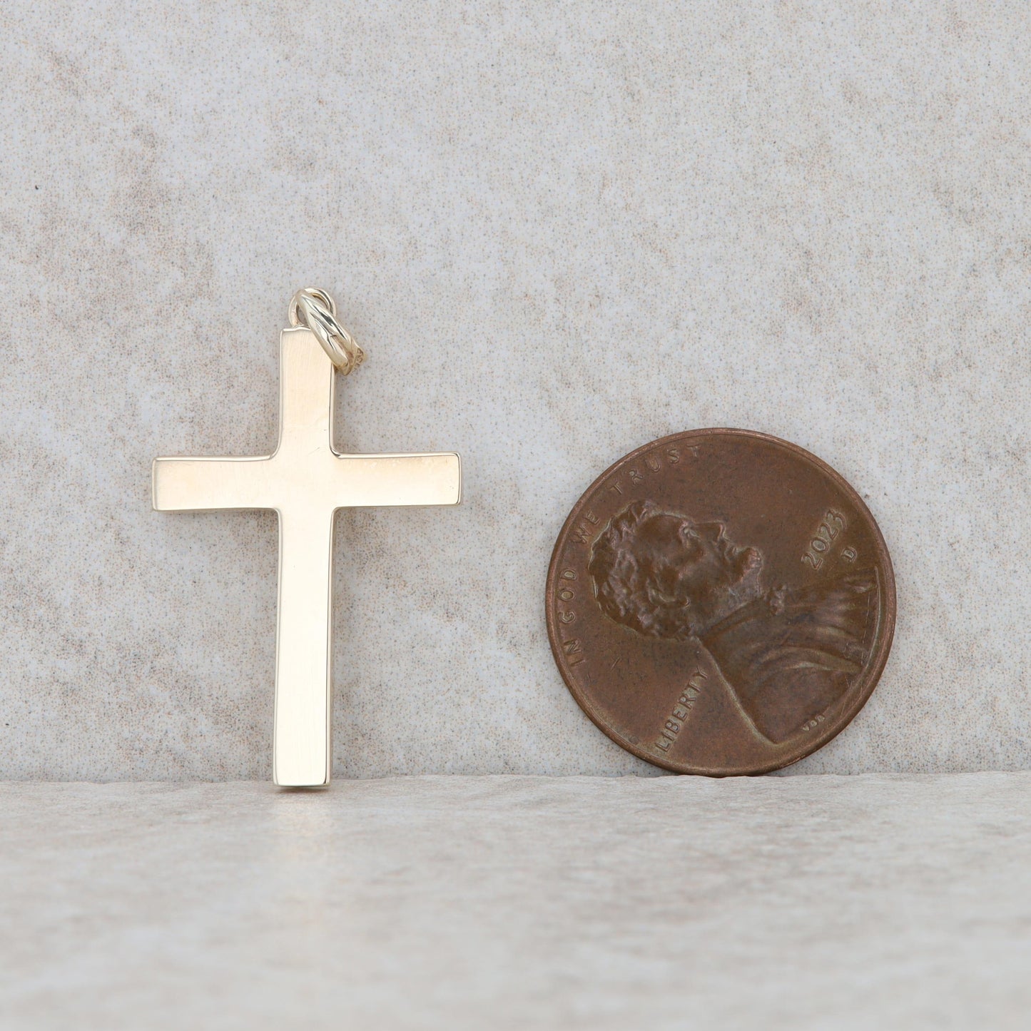 10k Yellow Gold Polished Cross Pendant 0.75g