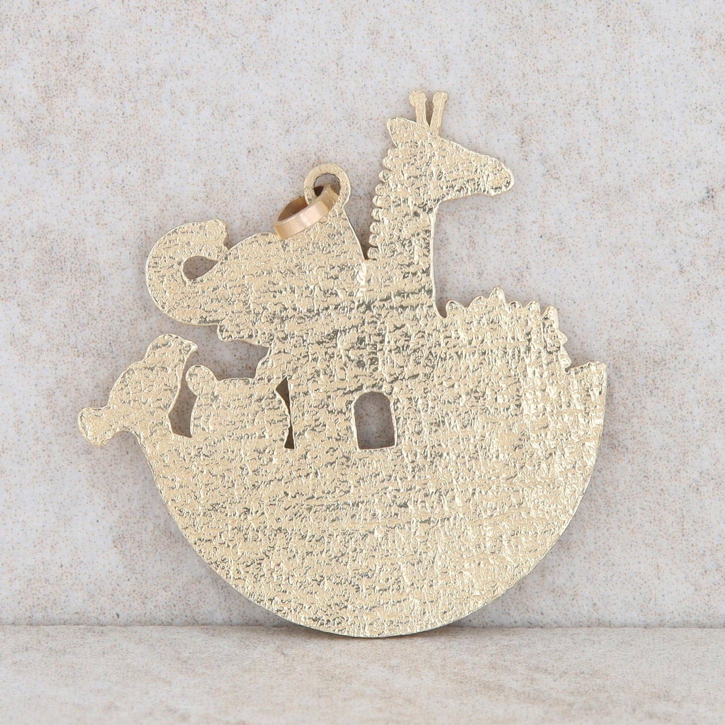 14k Yellow Gold Noah's Ark Pendant/Charm 2.67g