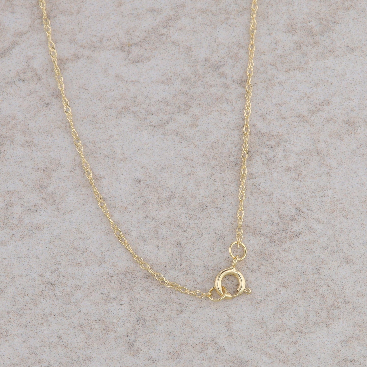 14k Yellow Gold Single Prong Diamond Heart Pendant Necklace