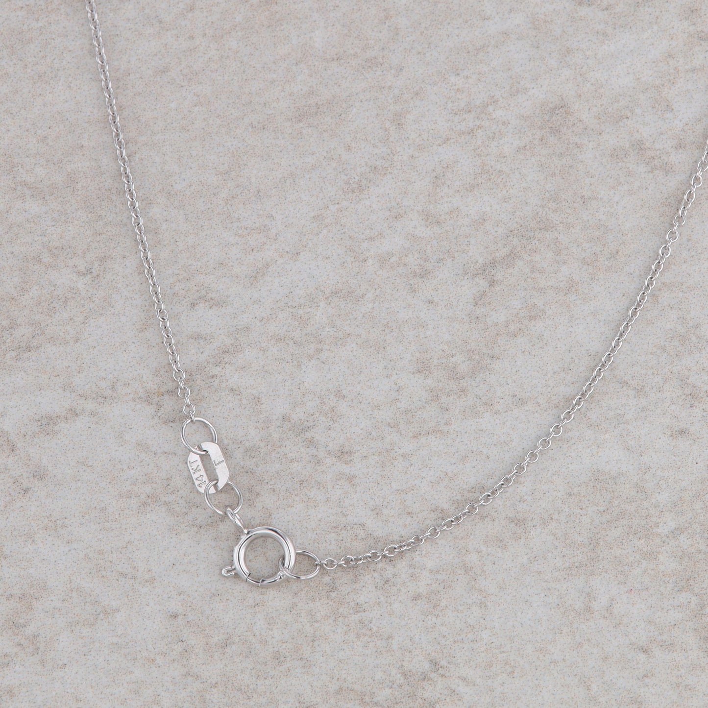 14k White Gold Diamond Halo with Cushion Pink Tourmaline Necklace
