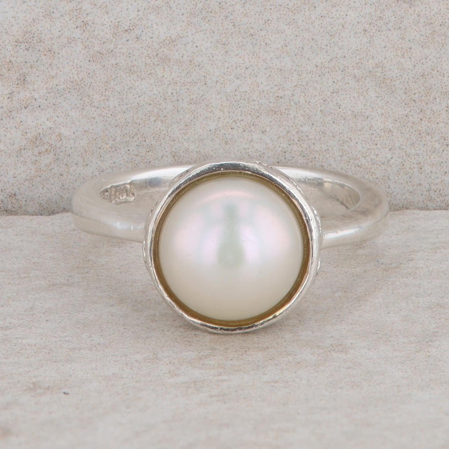 Sterling Silver Freshwater Cultured Pearl Filigree Ring