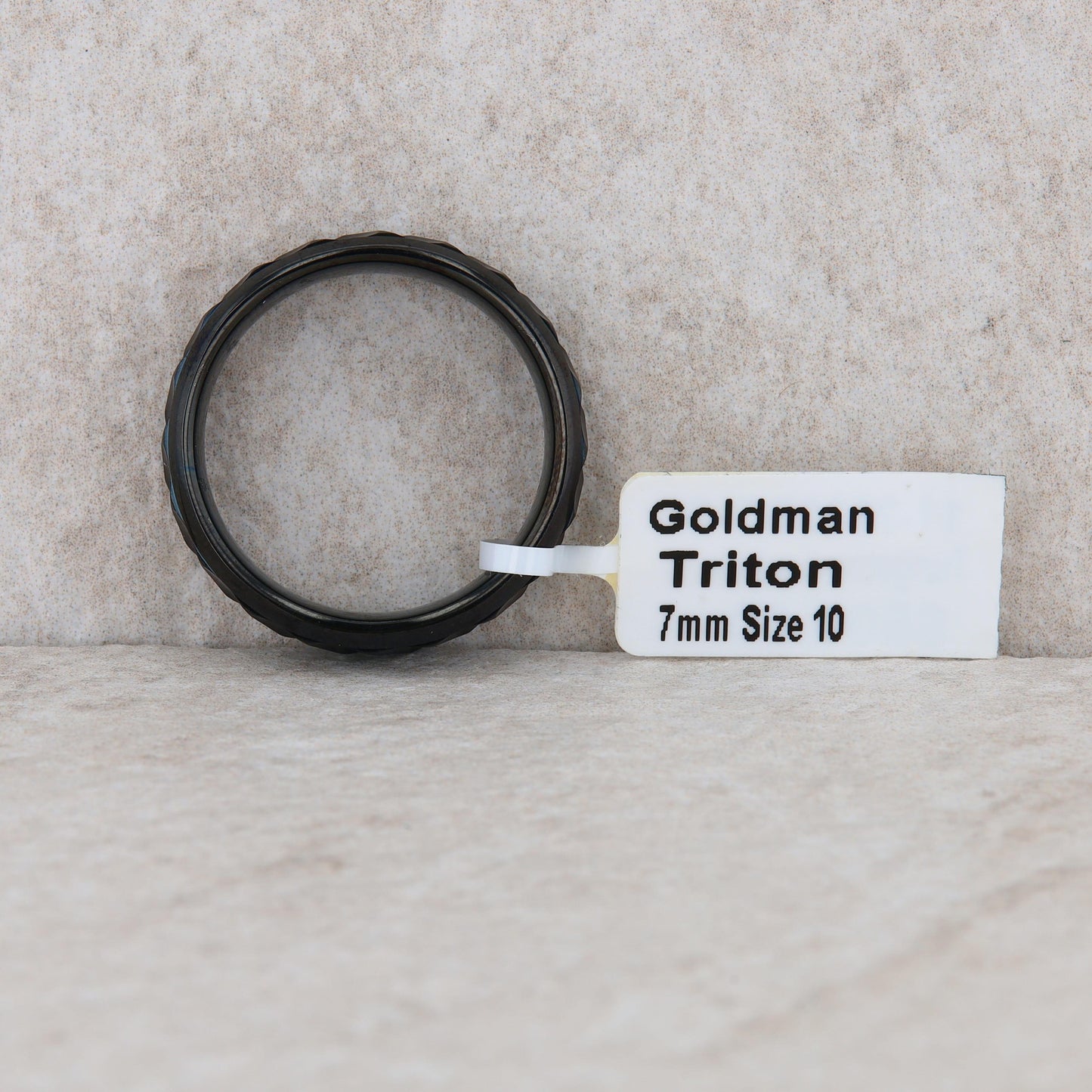 Men's Black Tungsten Carbide Frederick Goldman 'Triton' Band