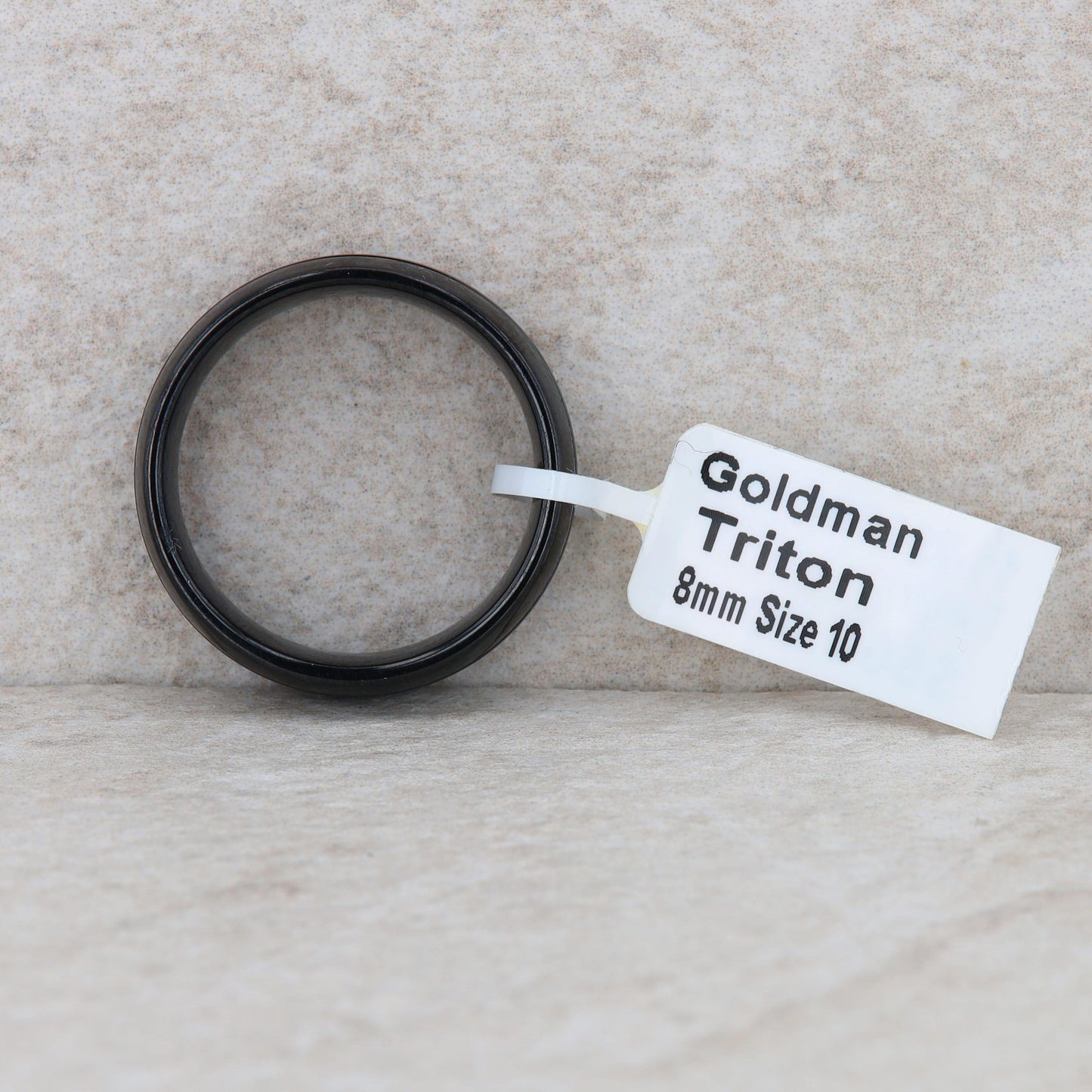 Men's Frederick Goldman Black Tungsten Carbide 'Triton' Band