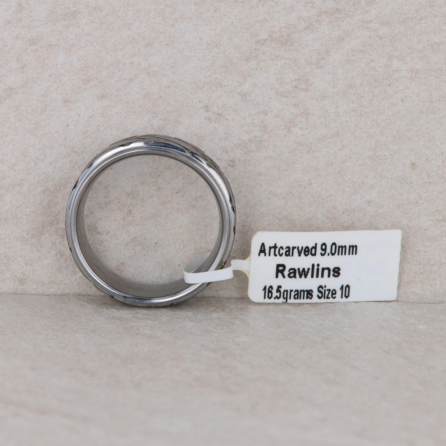 Men's Art Carved Dark Tungsten 'Rawlins' Wedding Band