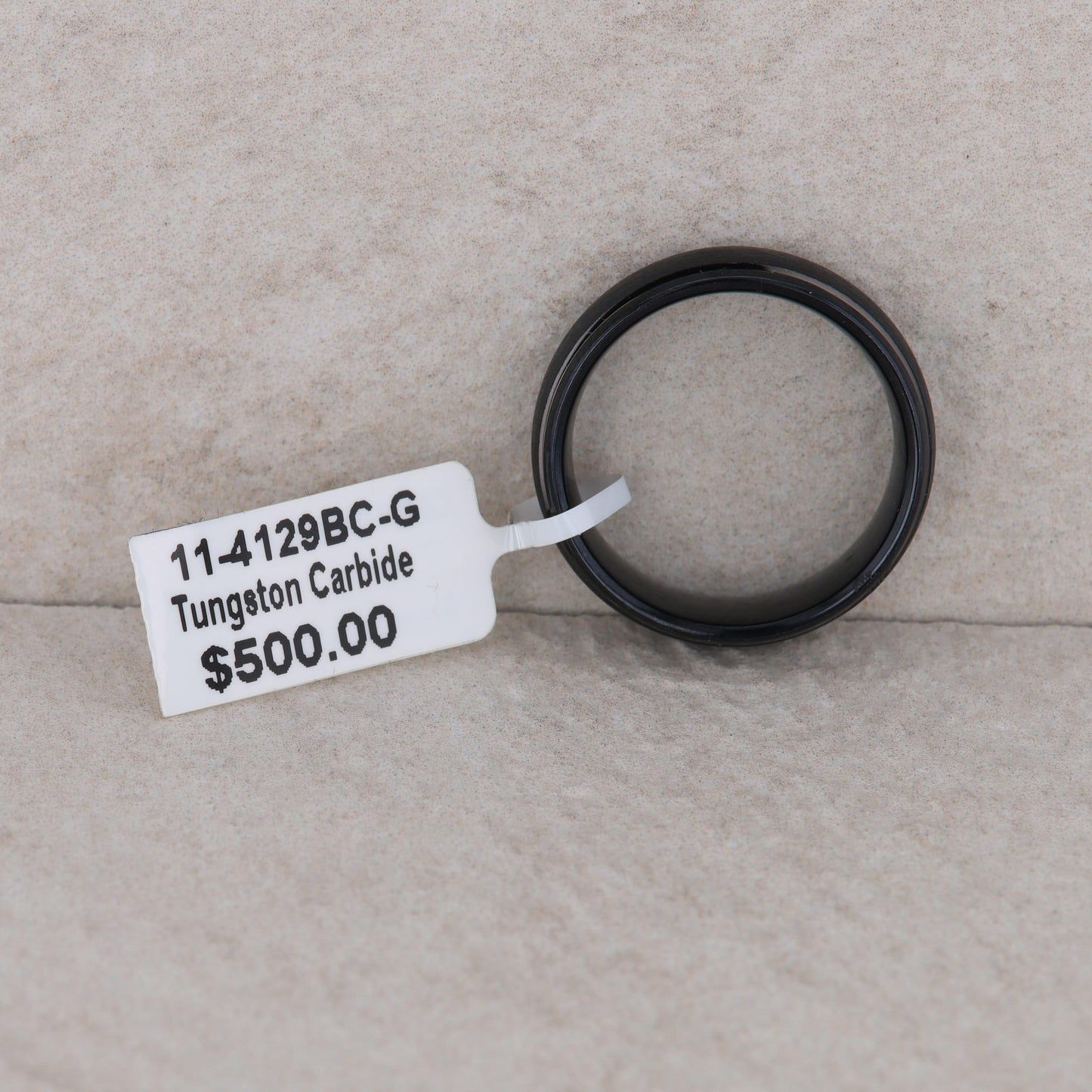 Men's Frederick Goldman Black Tungsten Carbide 'Triton' Wedding Band