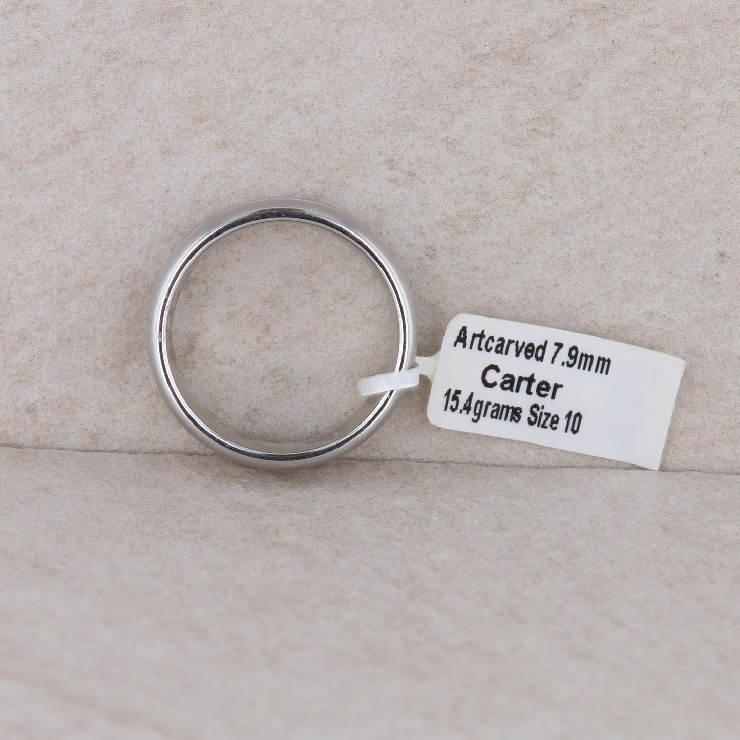 Men's Art Carved White Tungsten 'Carter' Wedding Band