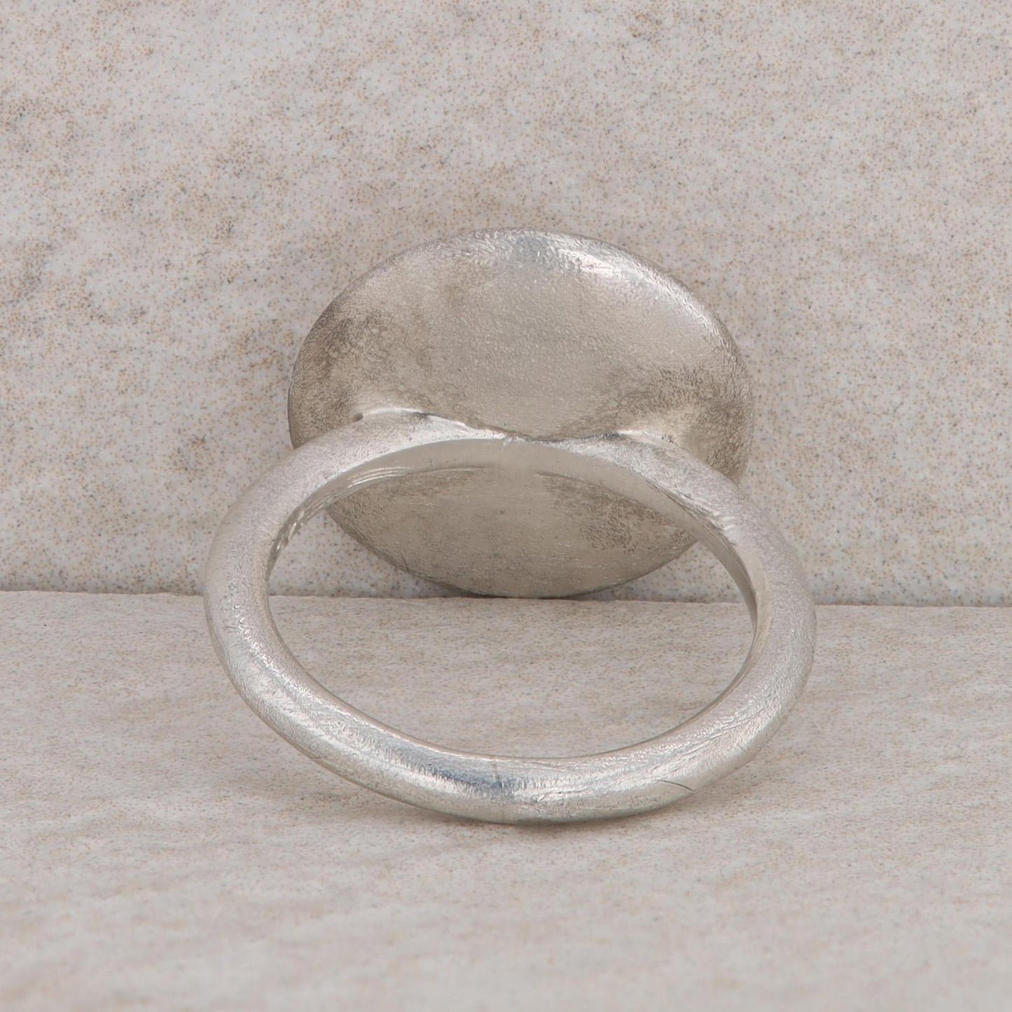 Sterling Silver and 14k Yellow Gold Circle Disc Ring