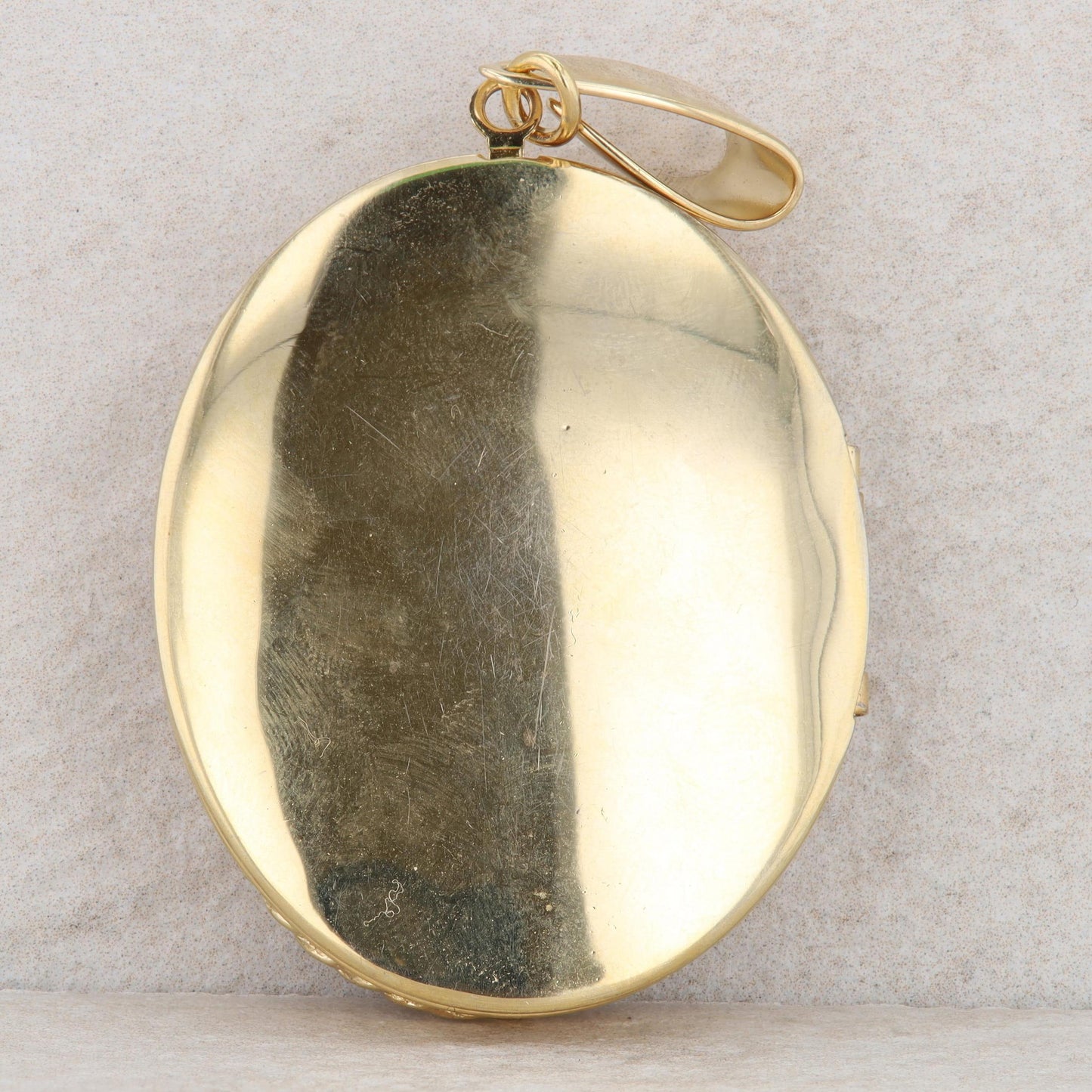 Gold Plated Large Cameo Locket Pendant