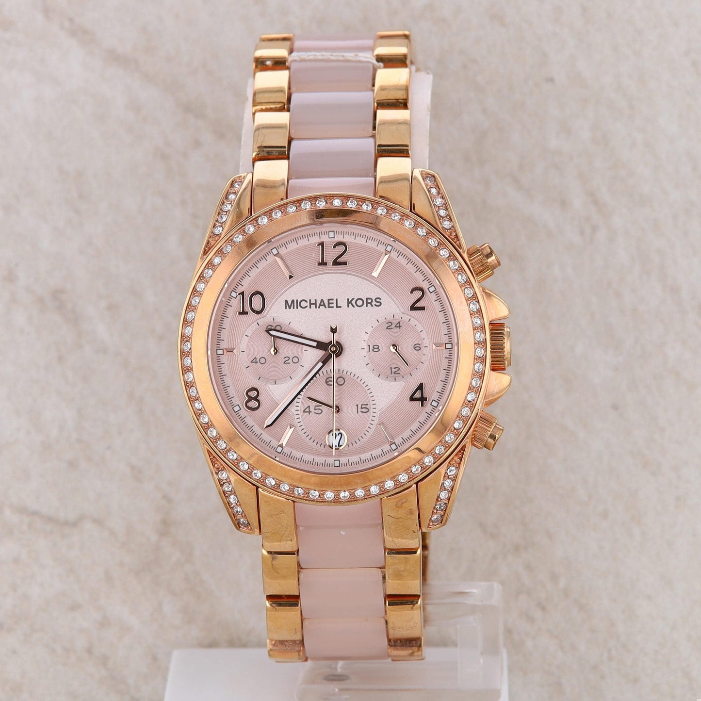 Michael Kors 'Blair' Rose Tone Acetate Ladies Watch #MK5943