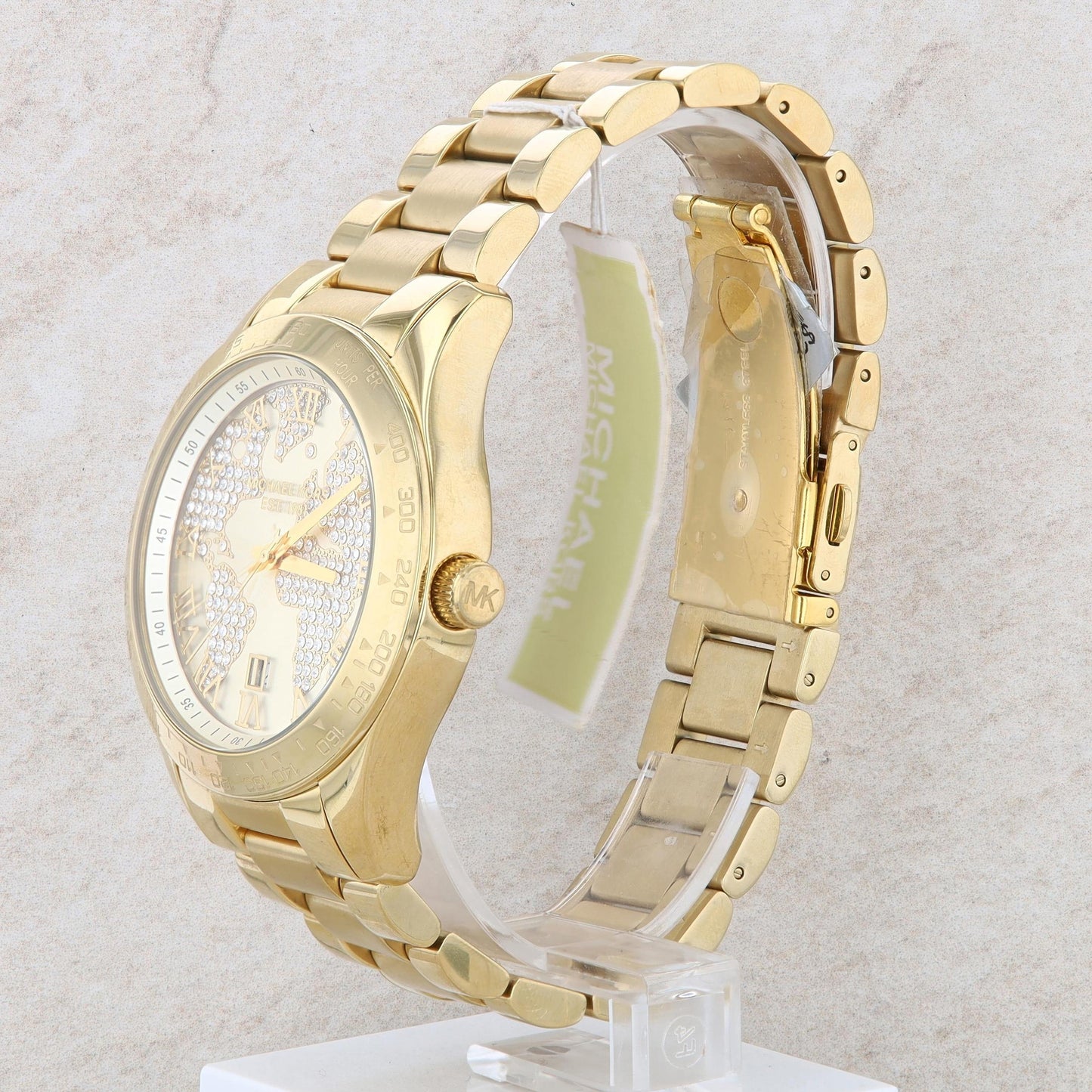 Michael Kors "Layton"; Ladies Yellow-Tone Watch #MK5959