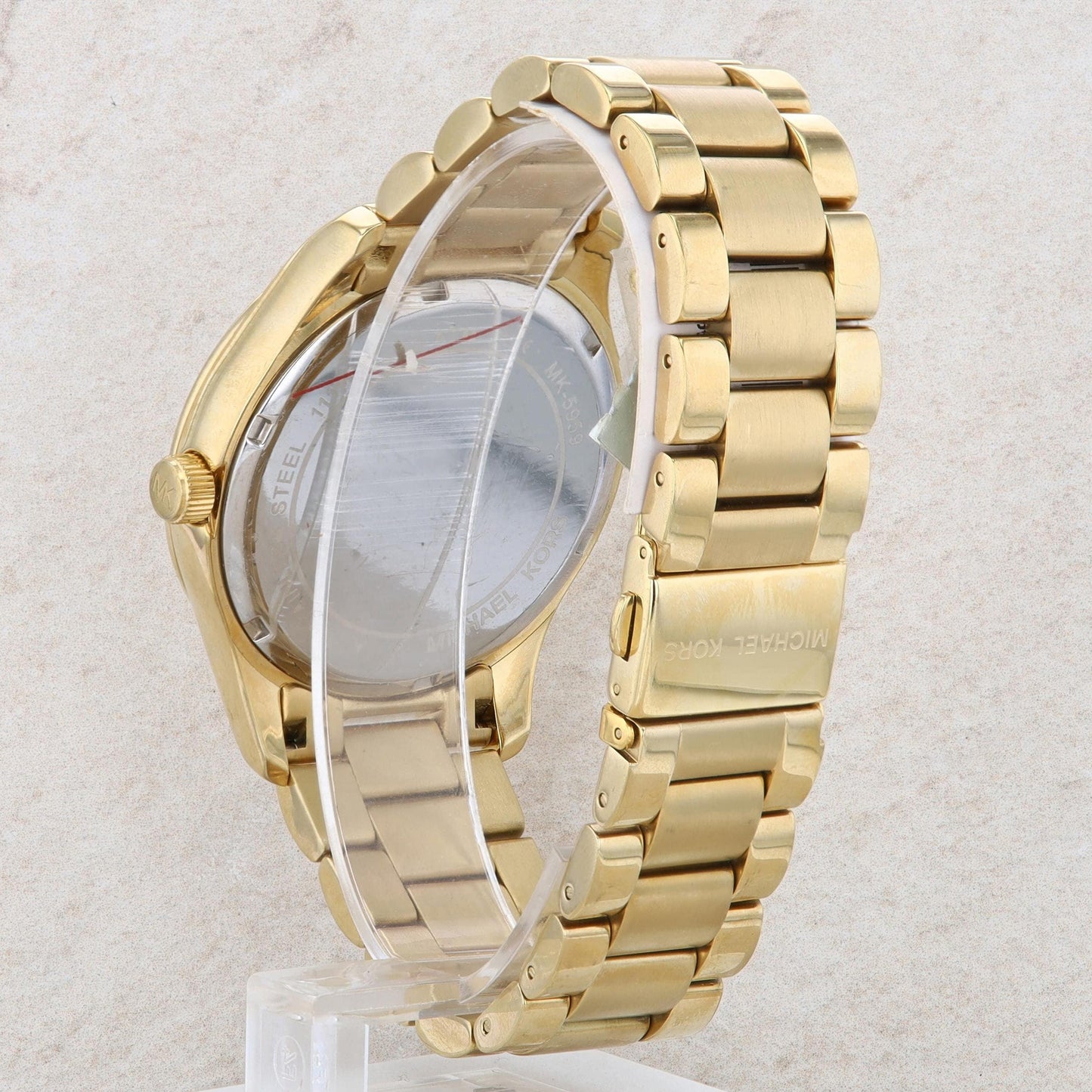 Michael Kors "Layton"; Ladies Yellow-Tone Watch #MK5959