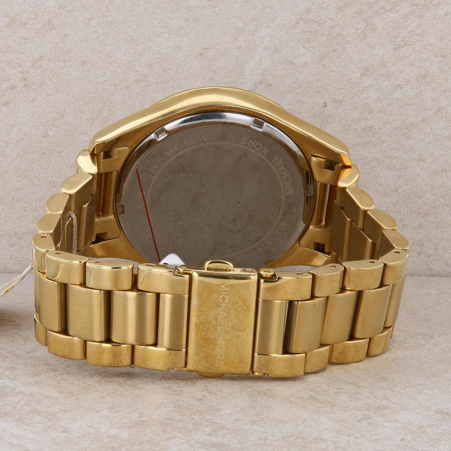 Michael Kors "Layton"; Ladies Yellow-Tone Watch #MK5959