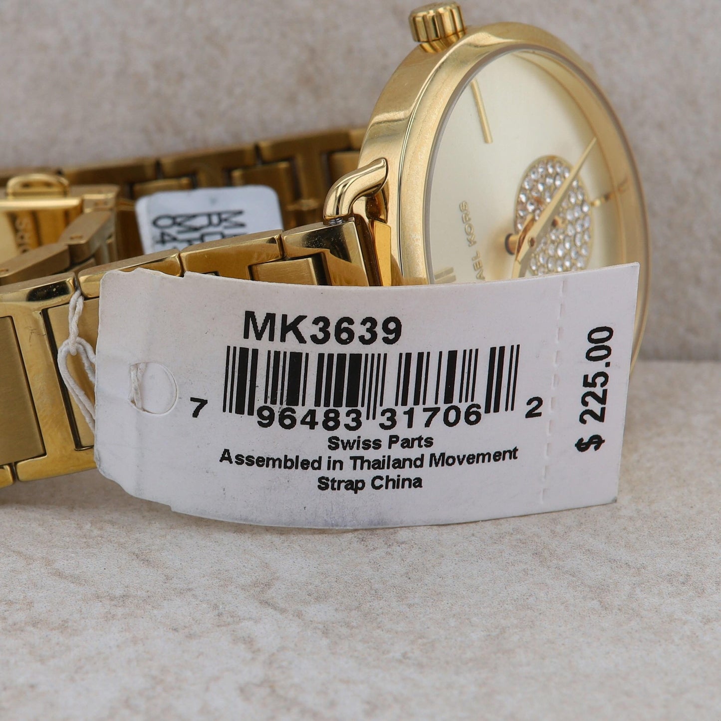 Michael Kors "Portia"; Yellow-Tone Ladies Watch #MK3639