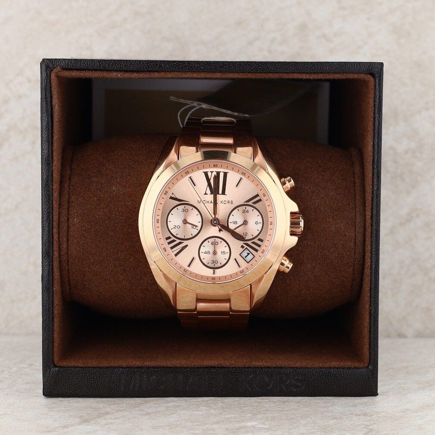Stainless Steel Rose Gold Tone Michael Kors #MK5799