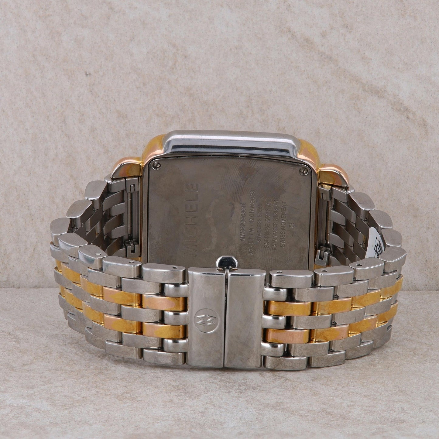 Stainless Steel Two Tone Gold Plated Michele Ladies Watch