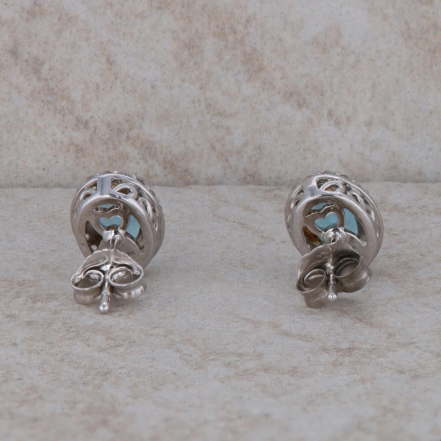 Sterling Silver Blue Topaz Earrings