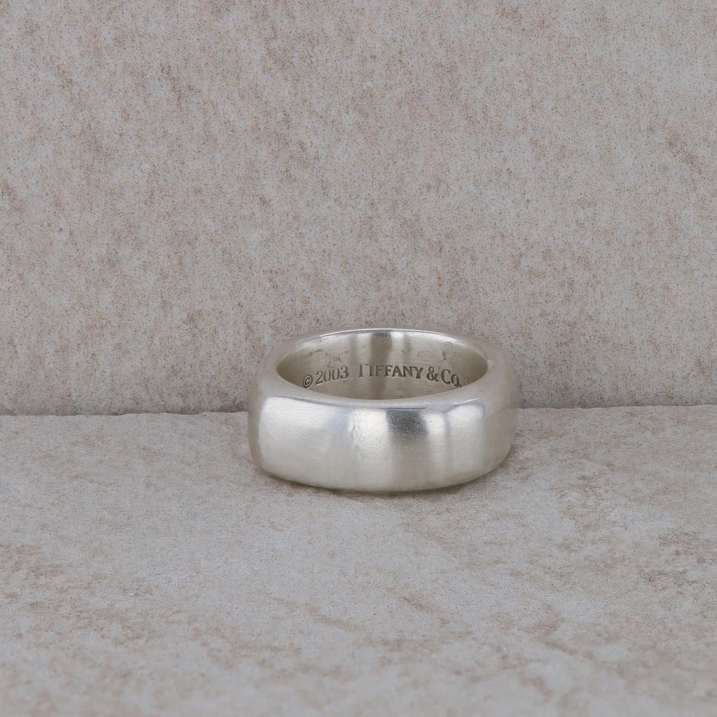 Sterling Silver Tiffany and Co Square Statement Ring c. 2003