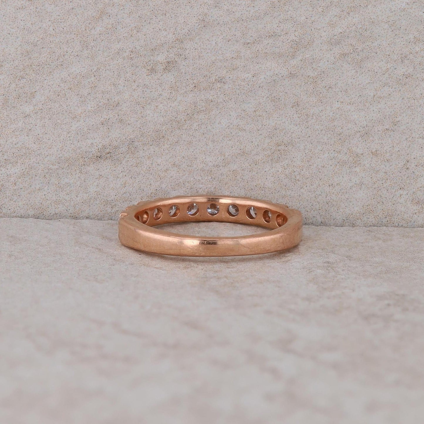 10k Rose Gold Diamond Band