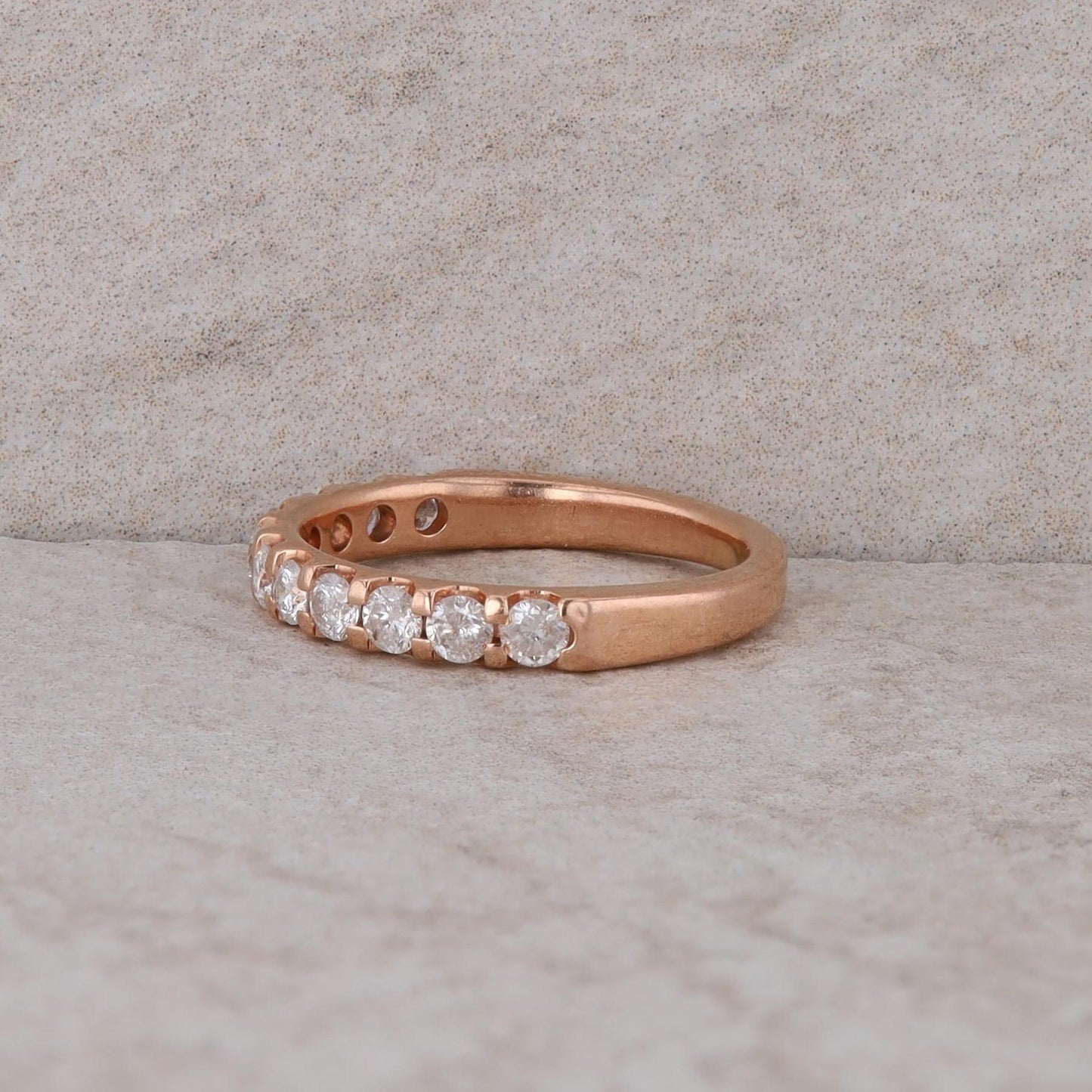 10k Rose Gold Diamond Band