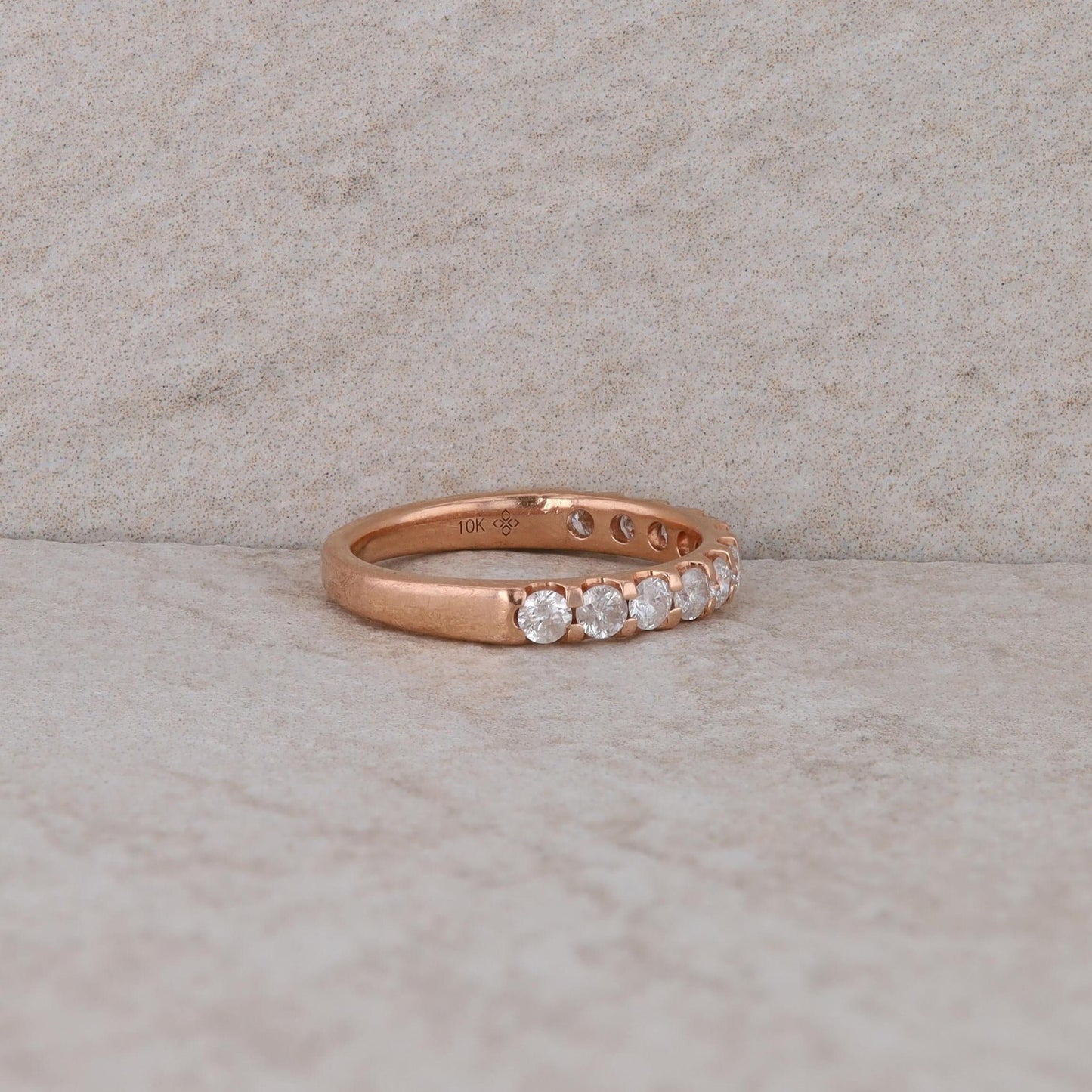 10k Rose Gold Diamond Band