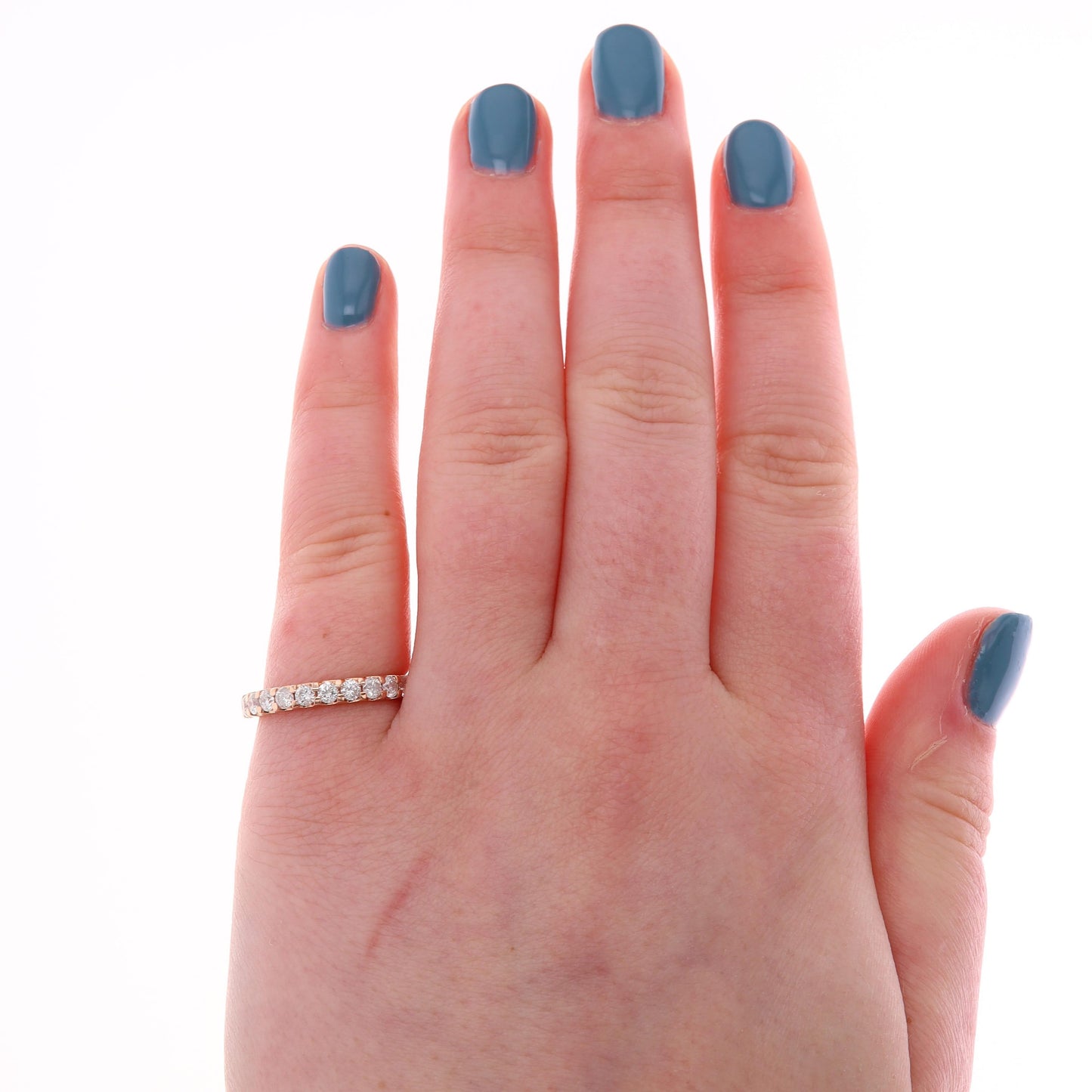 10k Rose Gold Diamond Band