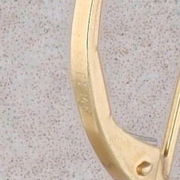 14k Yellow Gold Diamond Teardrop Dangle Earrings