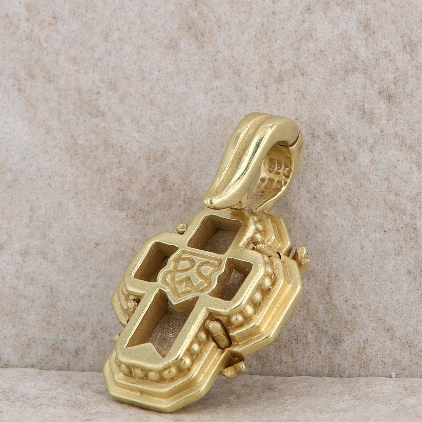 Slane and Slane Sterling Silver and 18k Yellow Gold Cross Enhancer