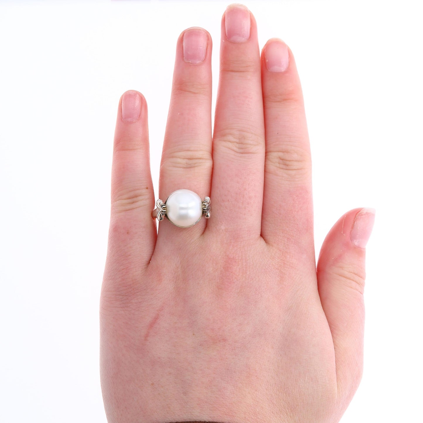 Slane and Slane Sterling Silver Bee Freshwater Cultured Pearl Ring